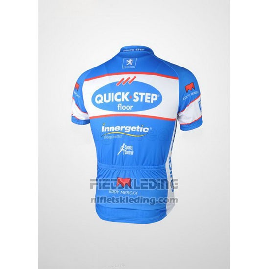 2010 Fietskleding Quick Step Floor Azuur Korte Mouwen en Koersbroek